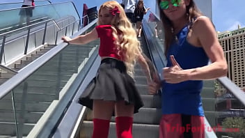 Strolling The Vegas Strip, She Flashed Her Thong