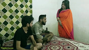 Indian Threesome With Malkin Aunty And Two Young Boys – Hindi Audio