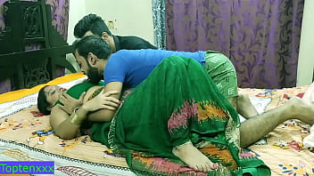 Indian Milf Aunty Enjoys Threesome With Dirty Talk