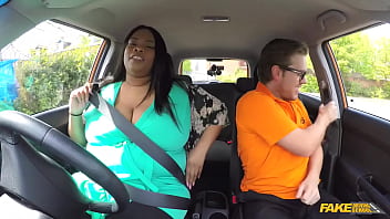 Ebony Bbw Removes Panties For Car Sex In Fake Driving School