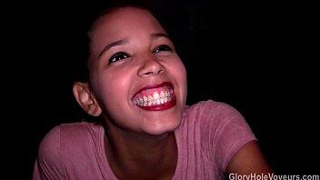 Young Ebony’s First Gloryhole Experience