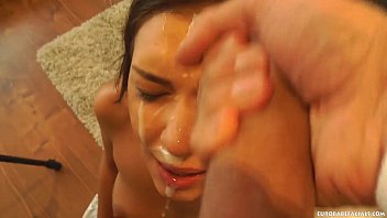 Russian Girl Skull-fucked By Massive Cock Before Huge Facial