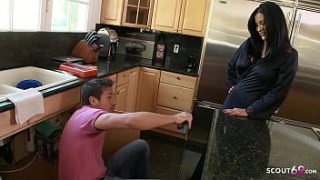 Stepmom Seduces Stepson While Home Alone