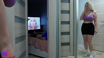 Stepdaughter Observes Stepfather From A Distance.