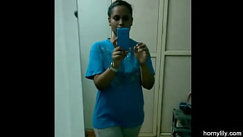 Tamil Indian Maid Lily Changes Bra And Panty In Bathroom